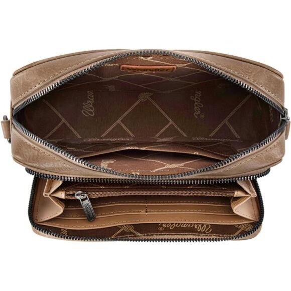 Wrangler Crossbody Bag for Women Shoulder Purse Small Multi Pocket Crossover - Picture 4 of 7